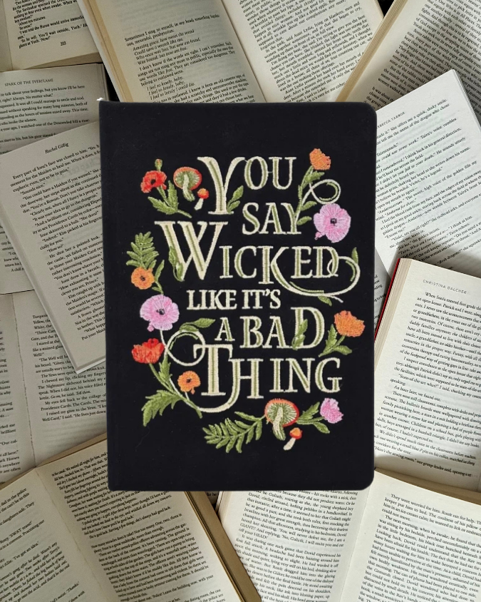 Wicked Embroidered Journal