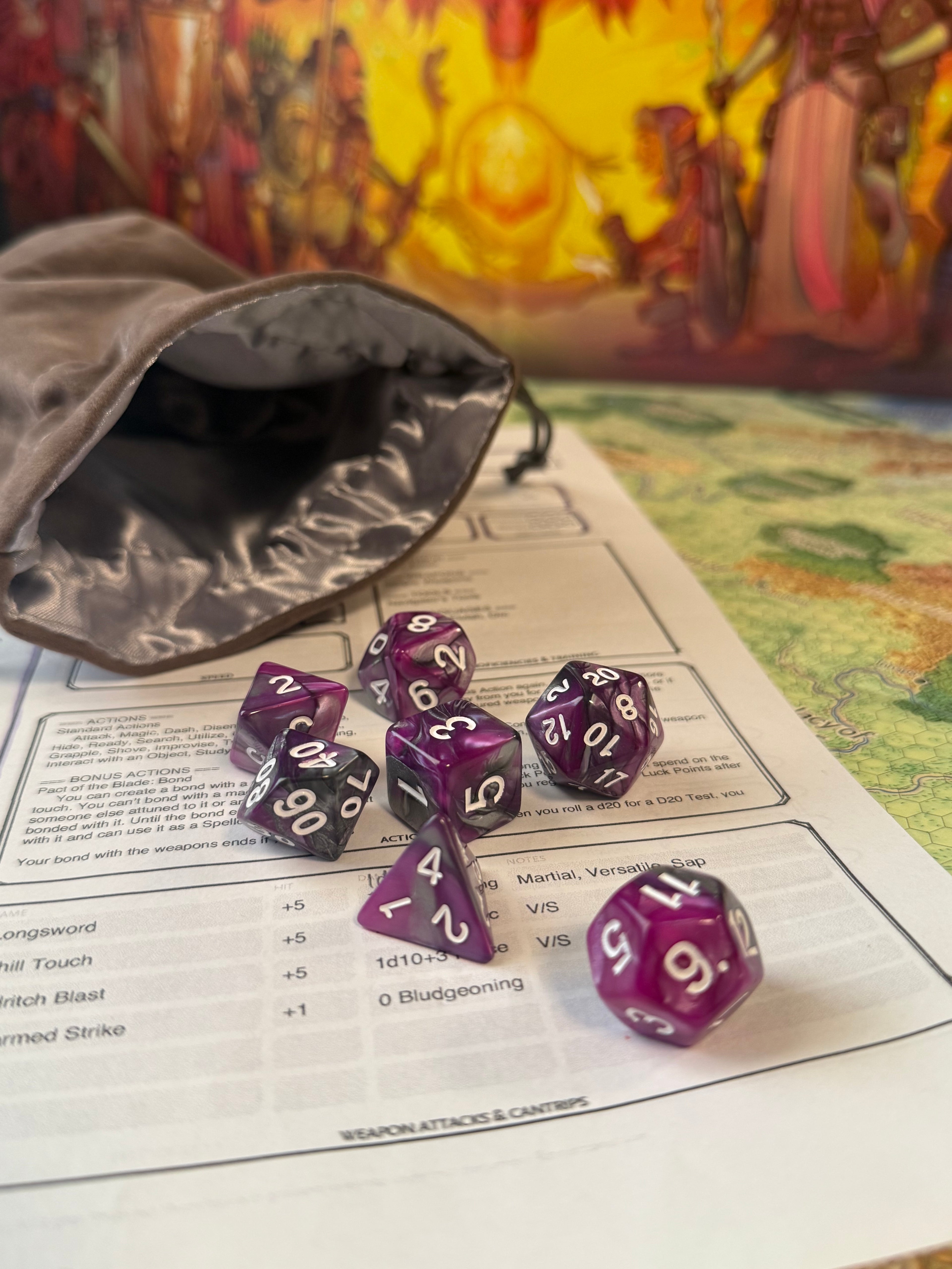 Acrylic Polyhedral Dice - 7 pieces