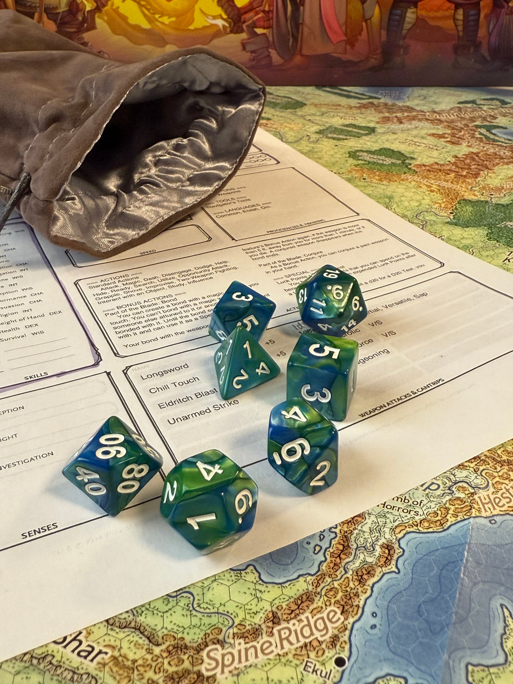 Acrylic Polyhedral Dice - 7 pieces