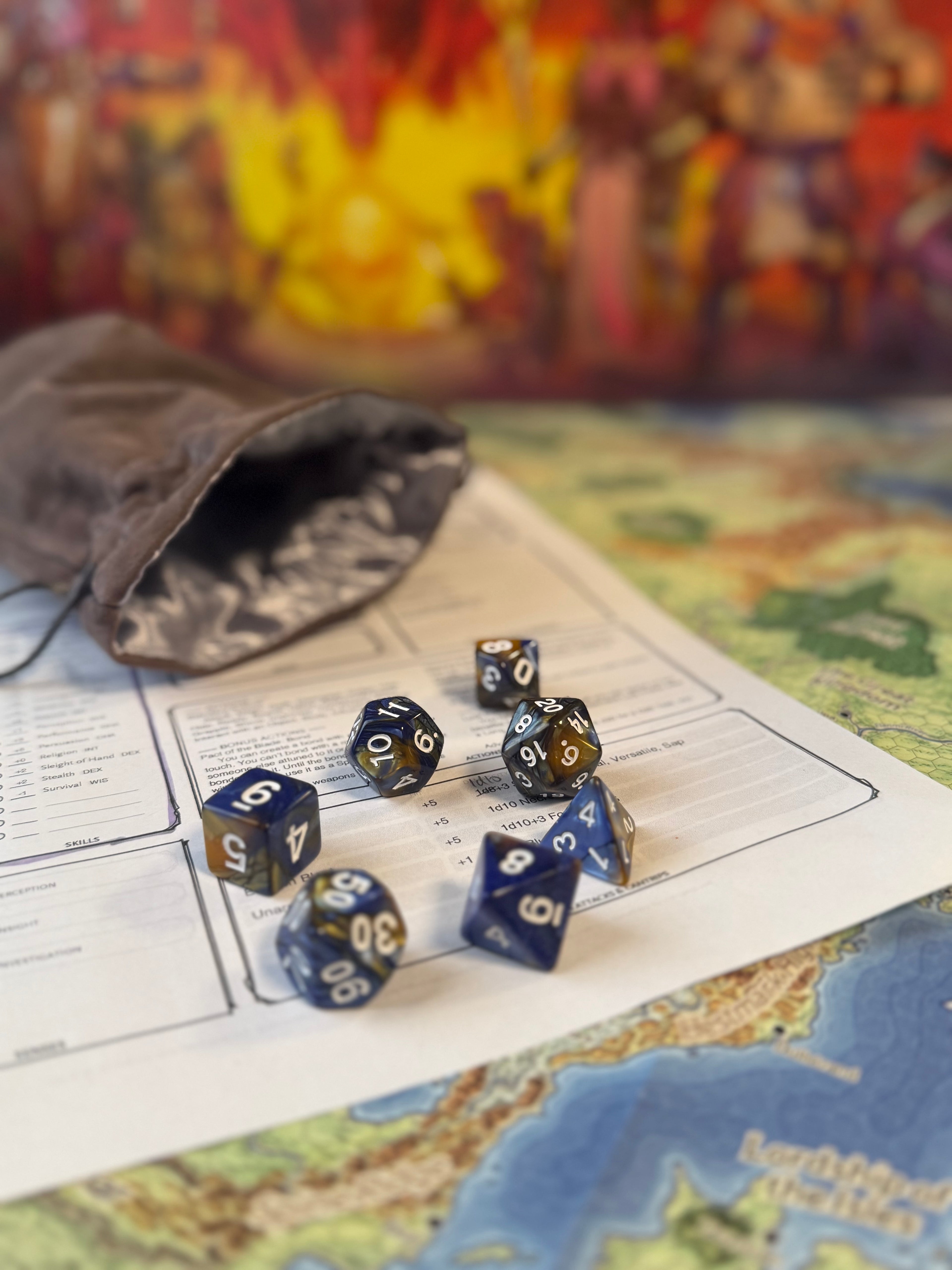 Acrylic Polyhedral Dice - 7 pieces