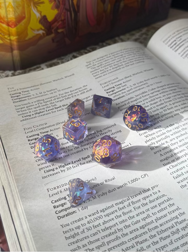 Galactic Storm - Premium Acrylic Polyhedral Dice - 7 pieces