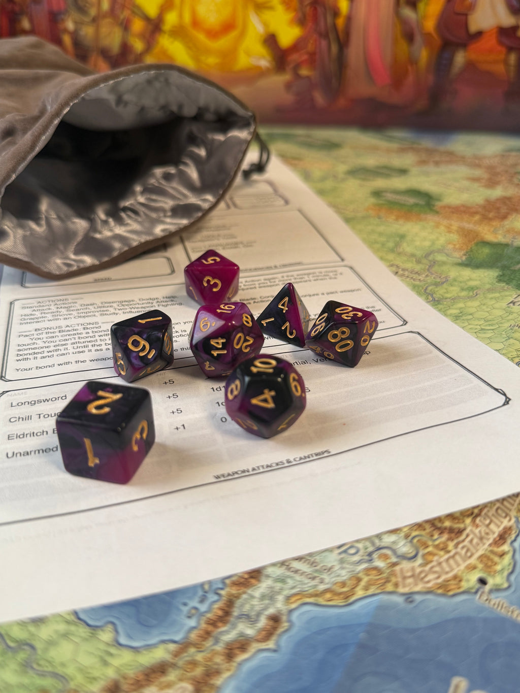 Acrylic Polyhedral Dice - 7 pieces