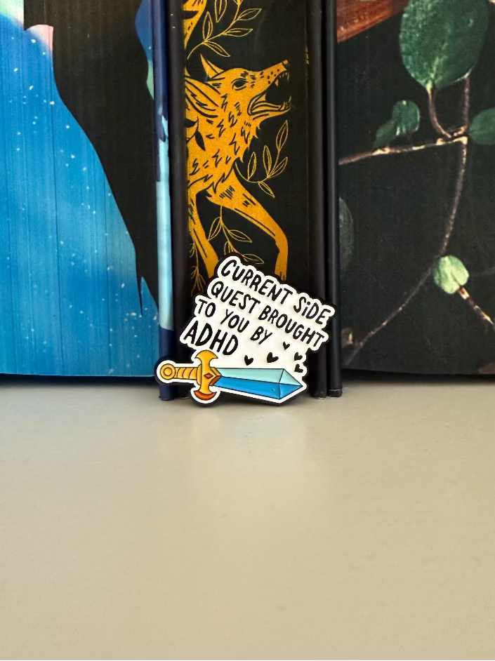 Side Quest brought to you by ADHD - Enamel Pin