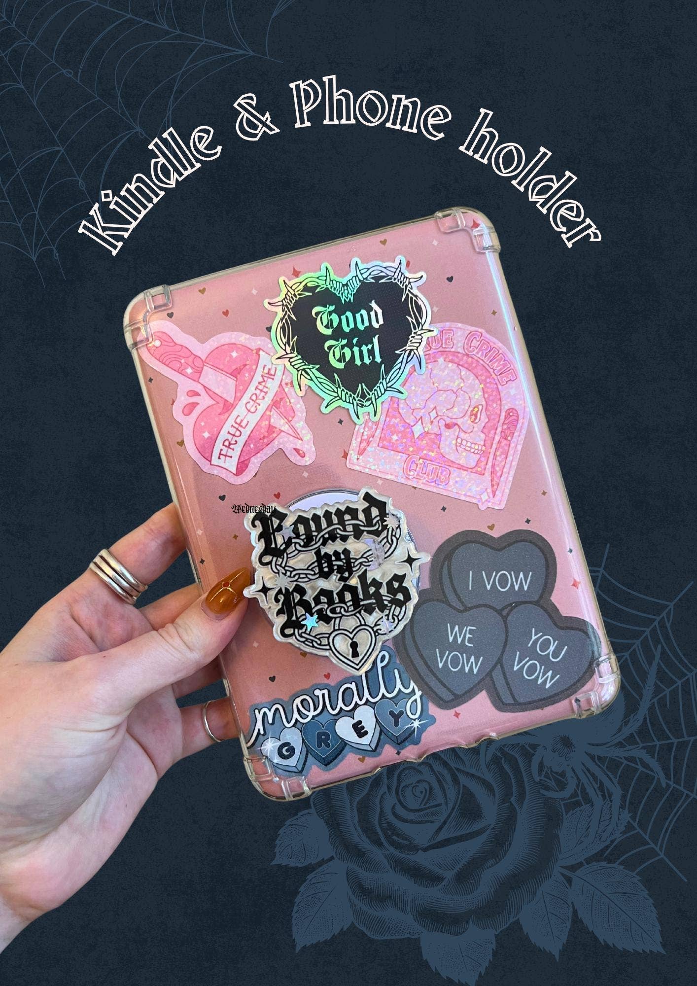 Bound by Books - Dark Romance BookTok Kindle Holder