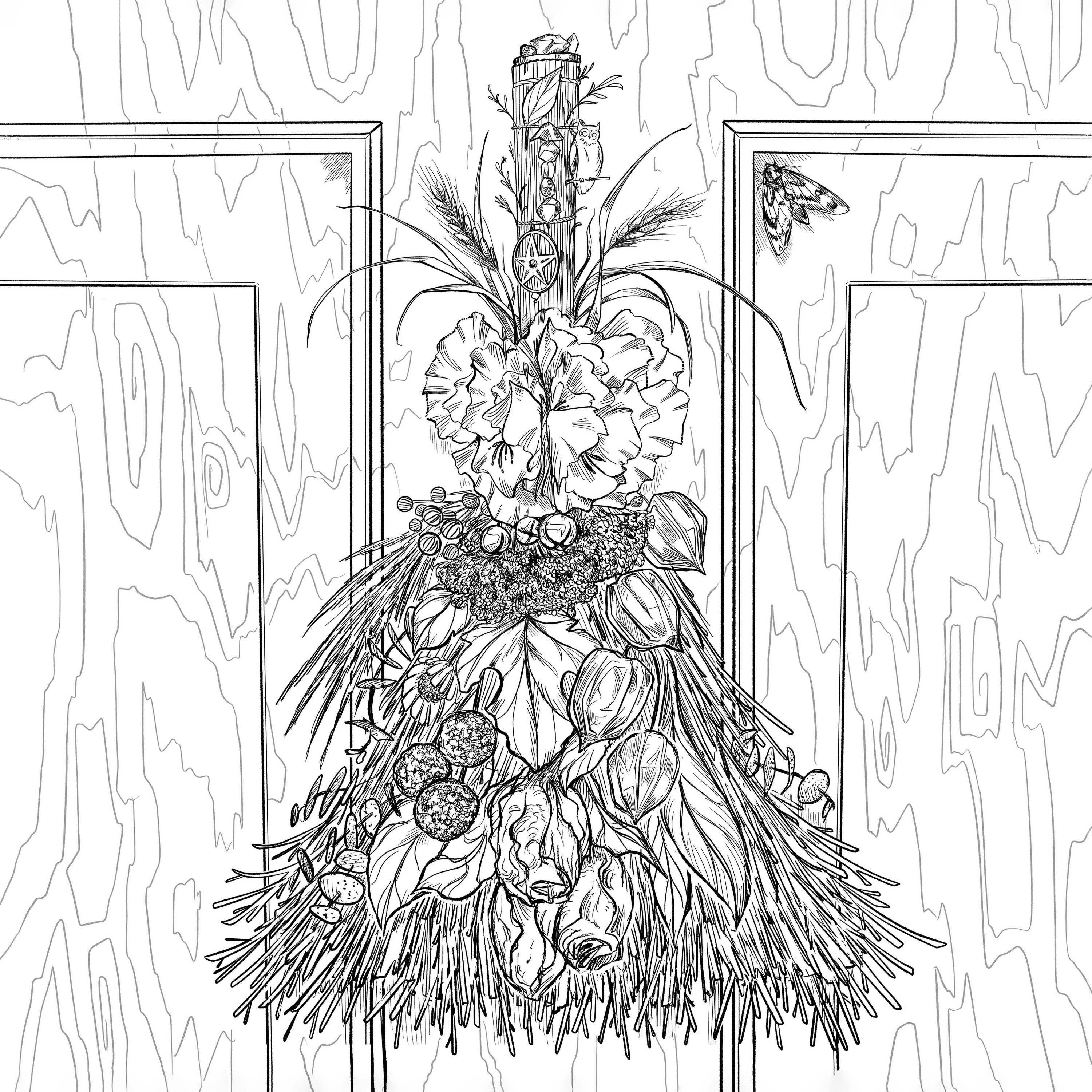 Green Witch's Coloring Book